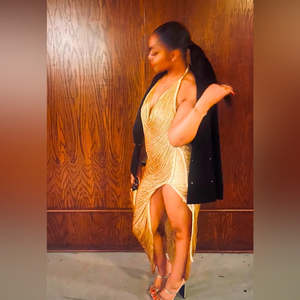 GOLD Formal Cocktail Dress